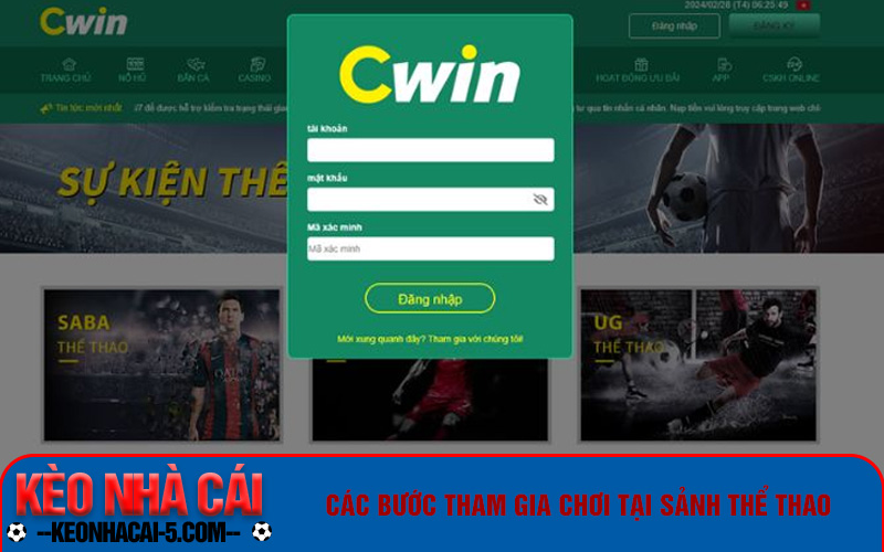 Thể Thao Cwin - Sảnh Cược Quốc Dân Đáng Chơi Nhất 2024 6 Các bước chơi đơn giản dành cho tân binh của nhà cái