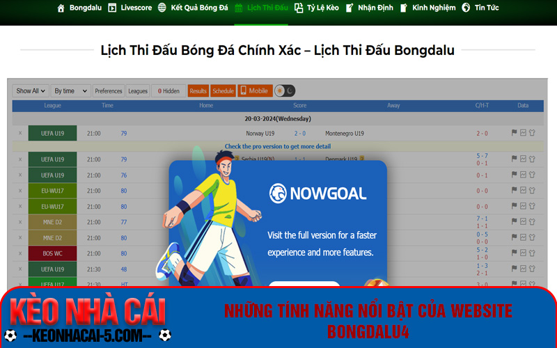 Bongdalu4 - Bong Da Lu 4 Cập Nhập Tỷ Số, Kết Quả Bóng Đá 6 Những tính năng nổi bật của website Bongdalu4