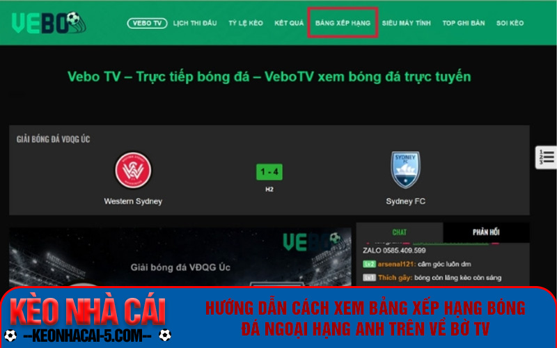 Về Bờ Tv - Website Xem Bảng Xếp Hạng Bóng Đá Uy Tín Nhanh Nhất Hiện Nay 8 Hướng dẫn cách xem bảng xếp hạng bóng đá Ngoại hạng Anh trên Về Bờ TV